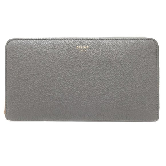 Celine CELINE long wallet large zipped multi-function call gray 105003AU8.10KL 0 - Picture 1 of 10